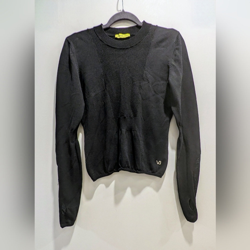 Versace Jeans Black Mesh Sweater